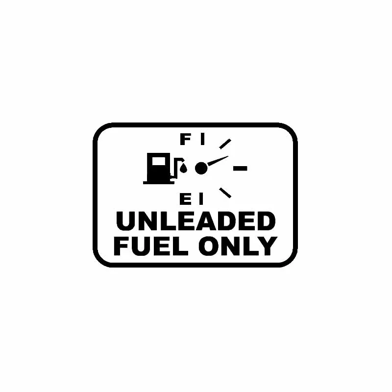 

Lifelike Only Unleaded Gasoline Car Stickers Funny Creative Anti-UV Waterproof Decals PVC Car Decoration Accessories