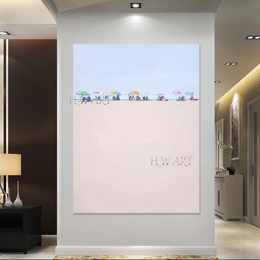 Абстрактная картина маслом 3D пляжный пейзаж без рамы