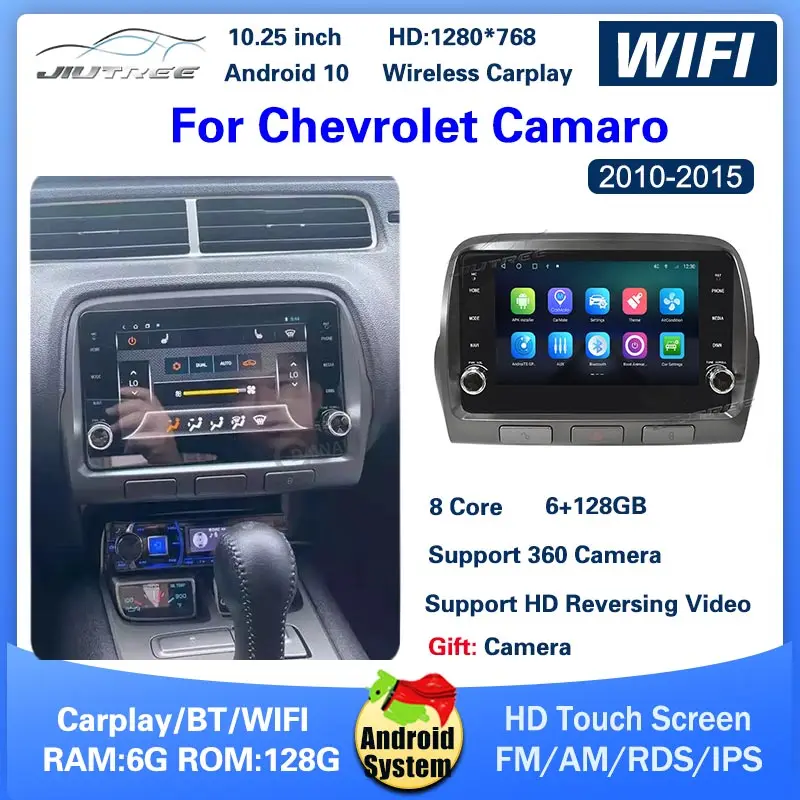 

128GB Car Radio DVD Player GPS Navigation Head Unit For Chevrolet Camaro 2010 2011 2012 2013 2014 2015 2 Din Car Stereo Receiver