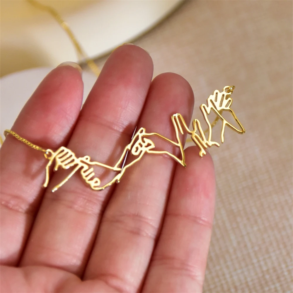 Персонализированное ожерелье с именем BSL ювелирные изделия дружбы из