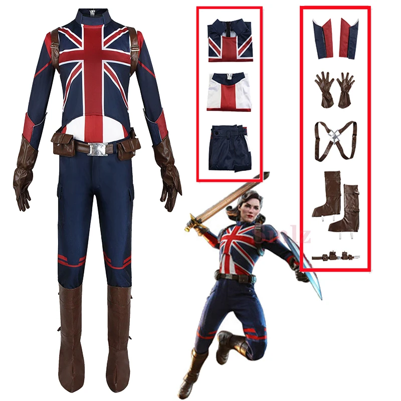 

Captain Carter Battle Cosplay Anime What If Cosplay Costume Adult Halloween Party Carnival Clothing