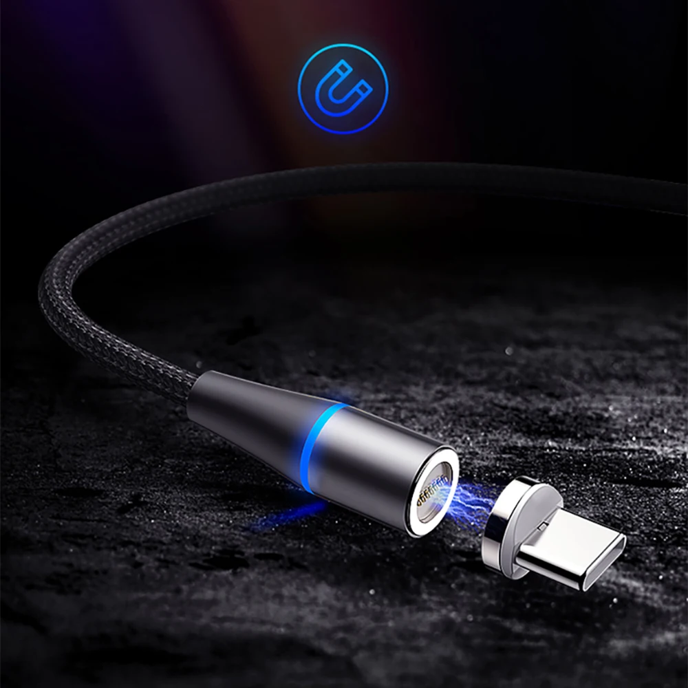 Магнитный кабель Micro USB Type-C 5 А магнитный для быстрой зарядки и передачи данных