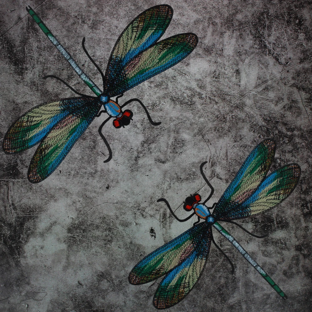 Вышивка Стрекоза патч для одежды шитье на аппликации рубашка Обувь Сумки Одежда