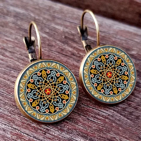 Серьги-подвески SUFANHYD с древним узором