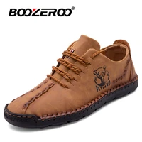 2022 new men leather loafers fashion casual outdoor waterproof soft flats plus size 48