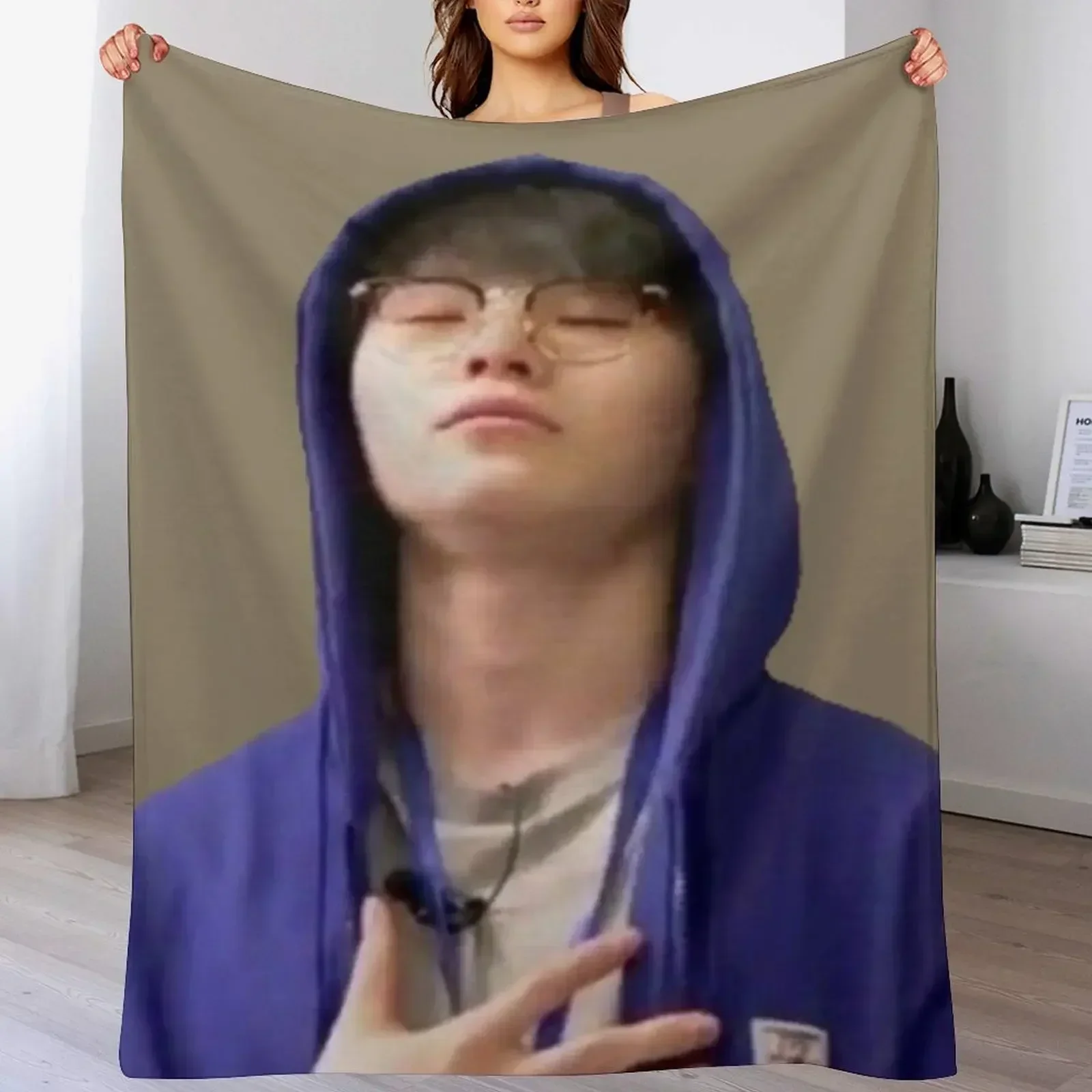 Одеяло Woozi Relaxed Meme пушистые мягкие одеяла для пикника кровати