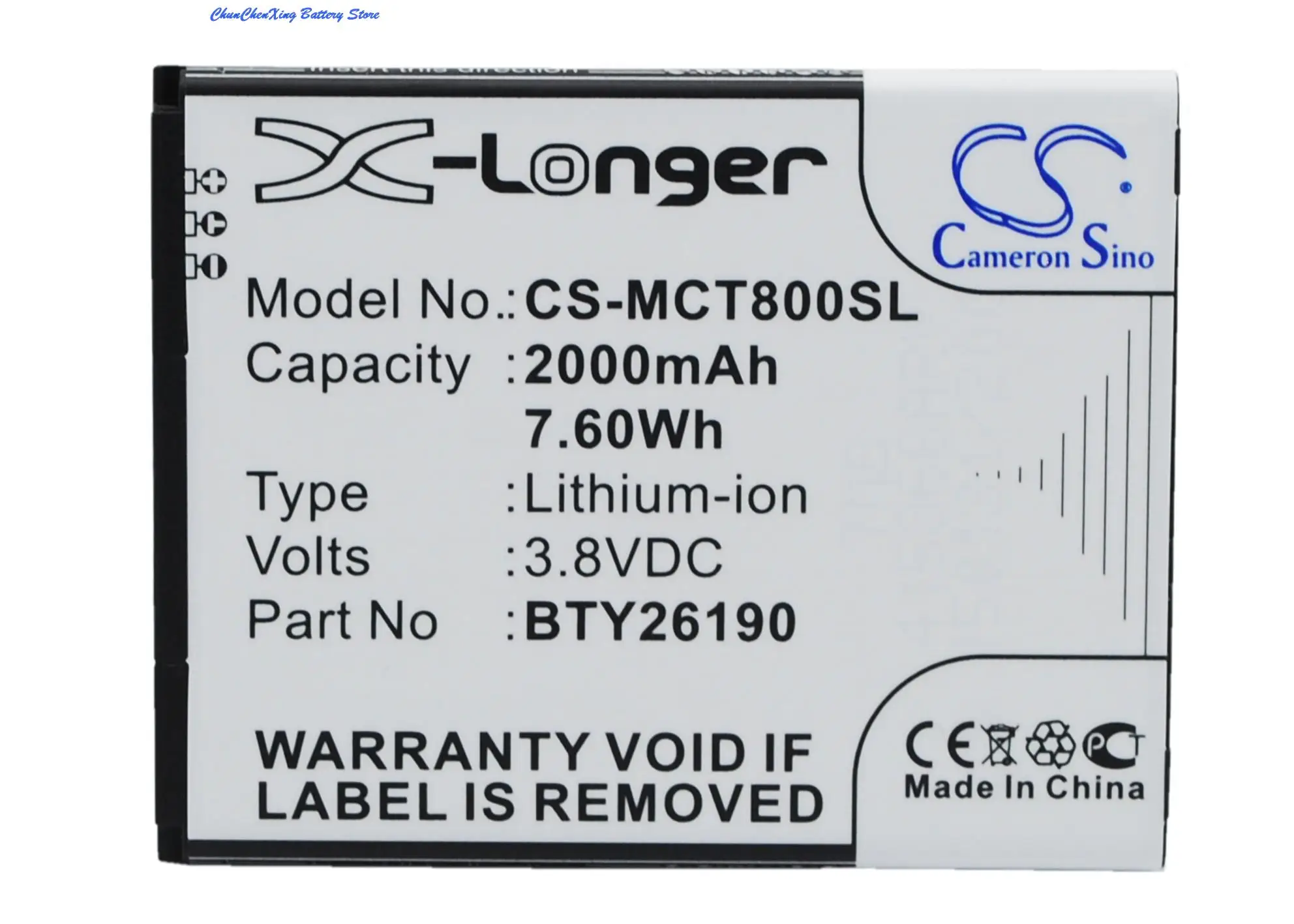 Высококачественный аккумулятор Cameron Sino 2000 мАч BTY26190 BTY26190Mobistel/STD Cynus T8 для Mobistel