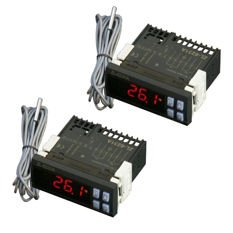 

2X LILYTECH ZL-6231A, Incubator Controller, Thermostat With Multifunctional Timer, Equal To STC-1000, Or W1209 + TM618N