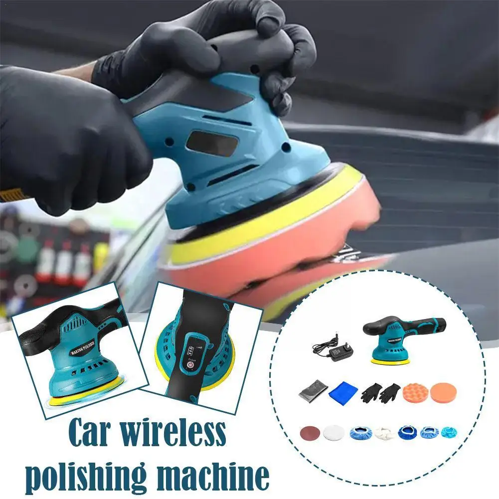 

Automatic Wax Polishing Machine Cordless Eccentric Polishing Of Car Speeds Removal 8 Polisher Gears Machine Rust Machine M9N8