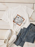 floral letter graphic tee