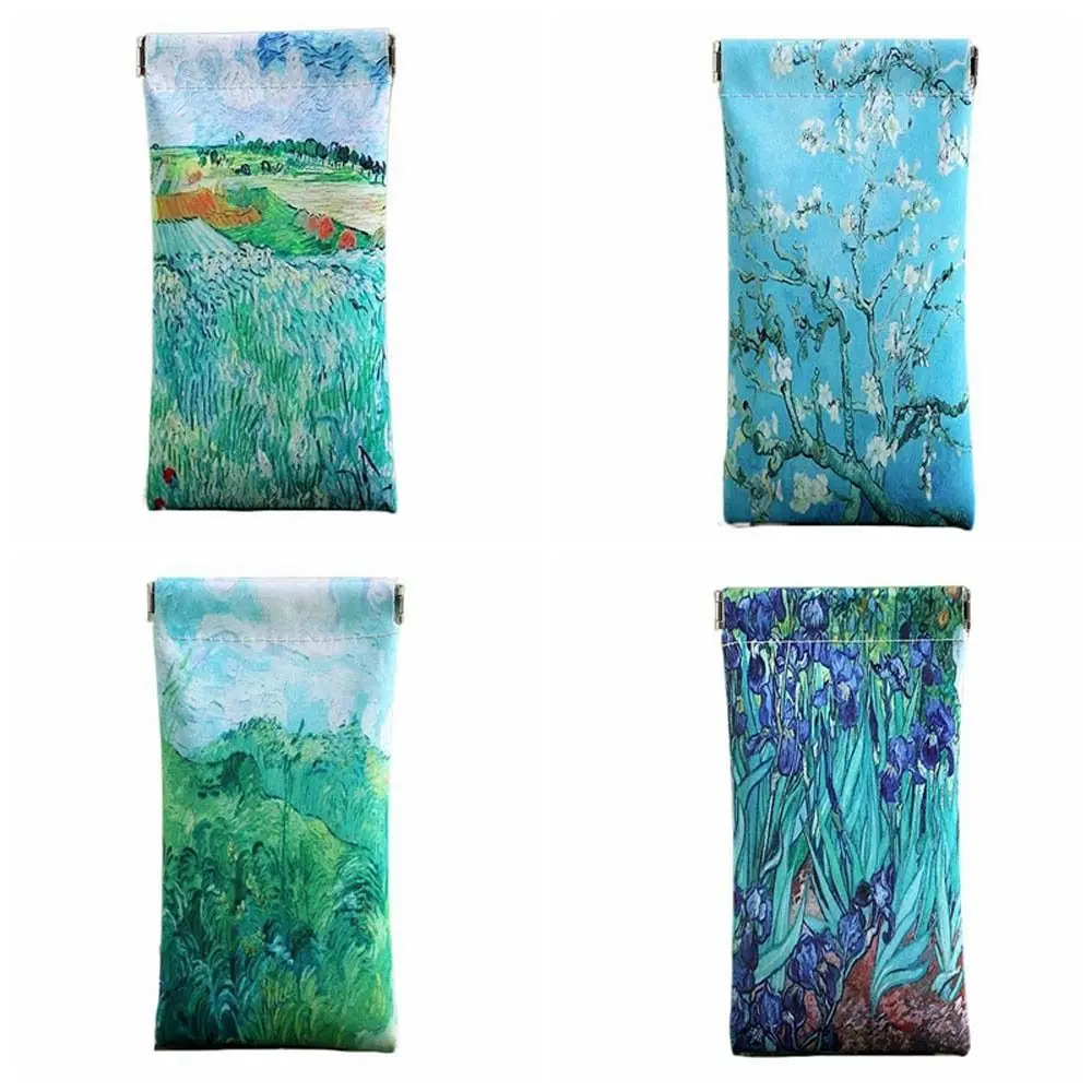 Самозакрывающаяся сумка для очков из искусственной кожи с принтом маленькая