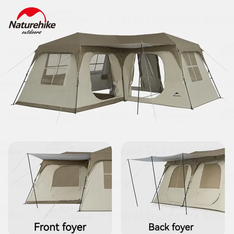 Naturehike Outdoor Village Suite Tent 3Room 2 Hall великомасштабная роскошная туристическая палатка 28