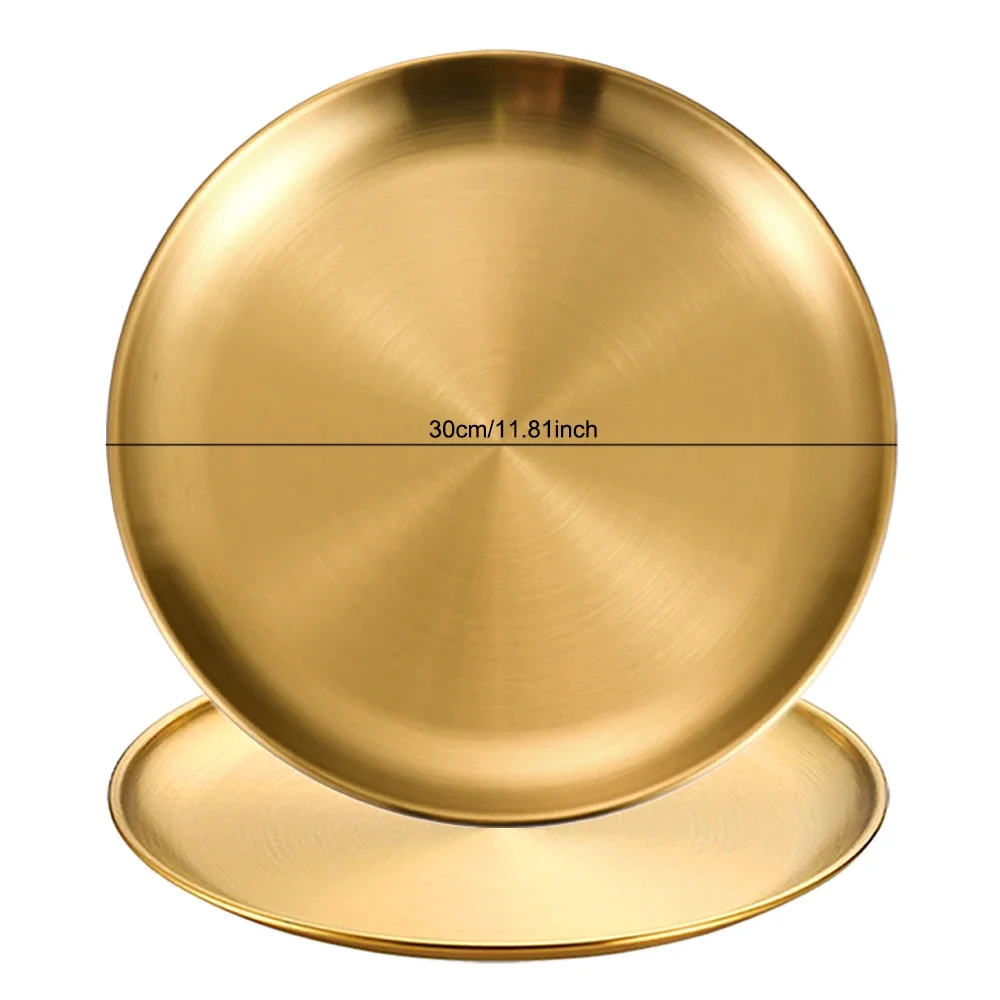 

Два круглых диска для плевания костей из нержавеющей стали