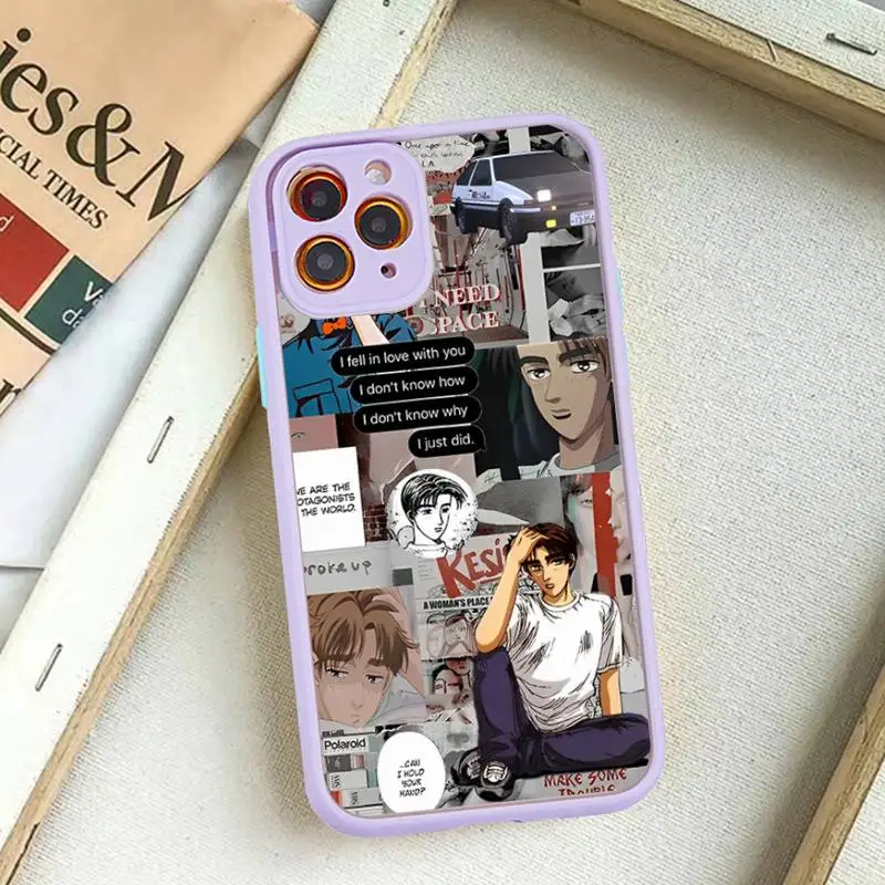 Anime Initial D Phone Case for iPhone 14 11 12 13 Mini Pro Max 8 7 Plus X XR XS MAX Translucent Matte Cover