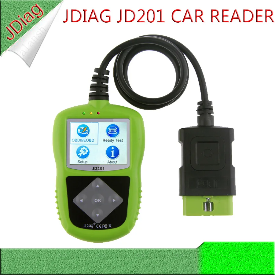 2023 JDiag JD201, такой же как AL319 JD201, считыватель кода автомобиля для OBDII/EOBD/CAN JD-201, сканер кода