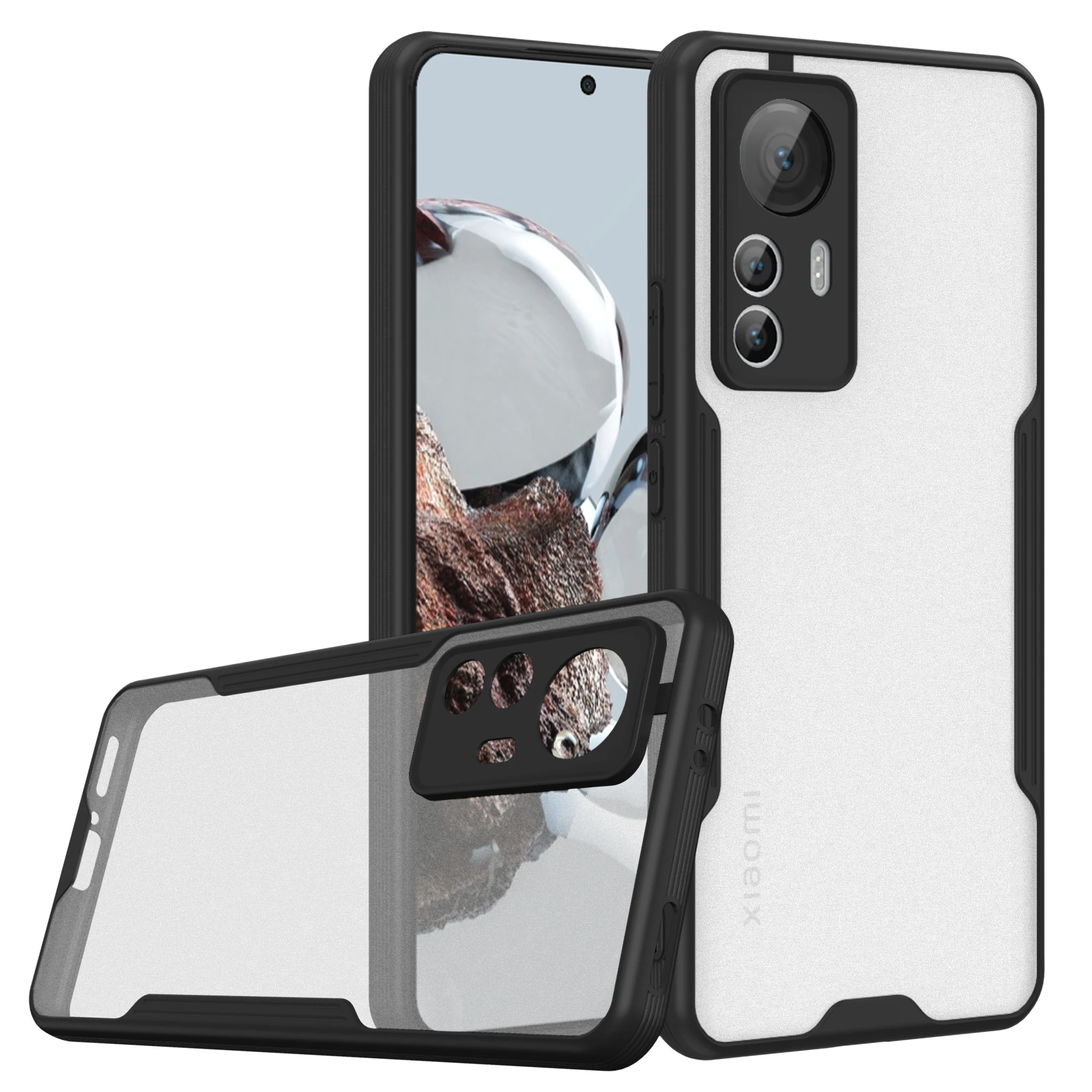 

Suitable For Xiaomi 12T Translucent Matte Slim Phone Cover Simple Solid Color Fine Hole Mobile Phone Protection