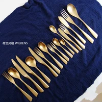 food containers with microwave european matte gold 304 stainless steel western tableware domestic steak knife and fork spoon