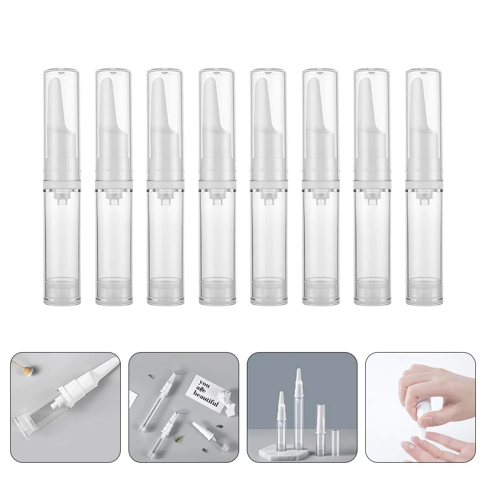 

8Pcs Transparent Eye Cream Vacuum Bottles Emulsion Vacuum Bottles for Trip Spray water