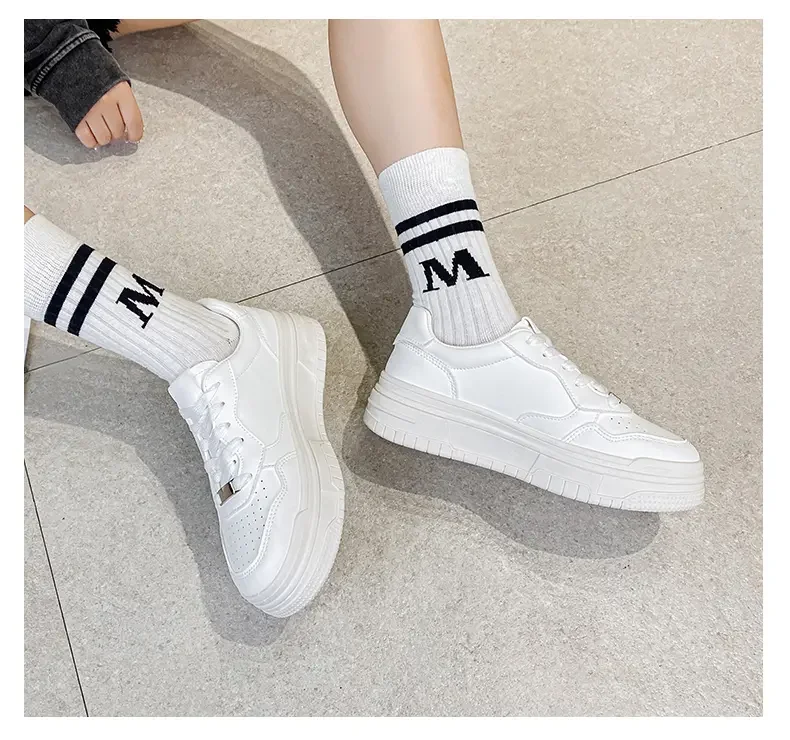 Spring Trend Casual Sport Shoes For Women Women Sneakers Fashion Woman's Shoes  New Comfort White Vulcanized Platform Shoes