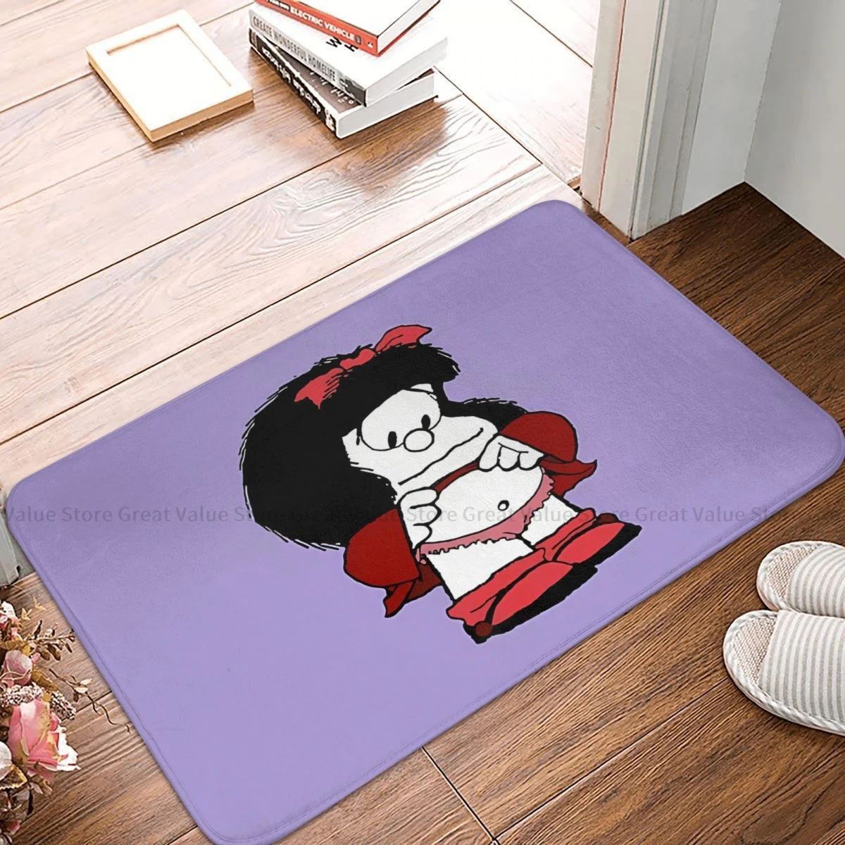 

Mafalda Cartoon Comic Kitchen Non-Slip Carpet Girl Living Room Mat Entrance Door Doormat Floor Decor Rug