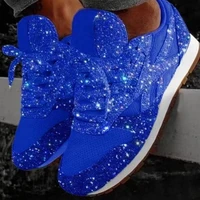 women fashion casual glitter sparkling sneakers women encrusted lace up shoes white sole fashion street sneakers shiny