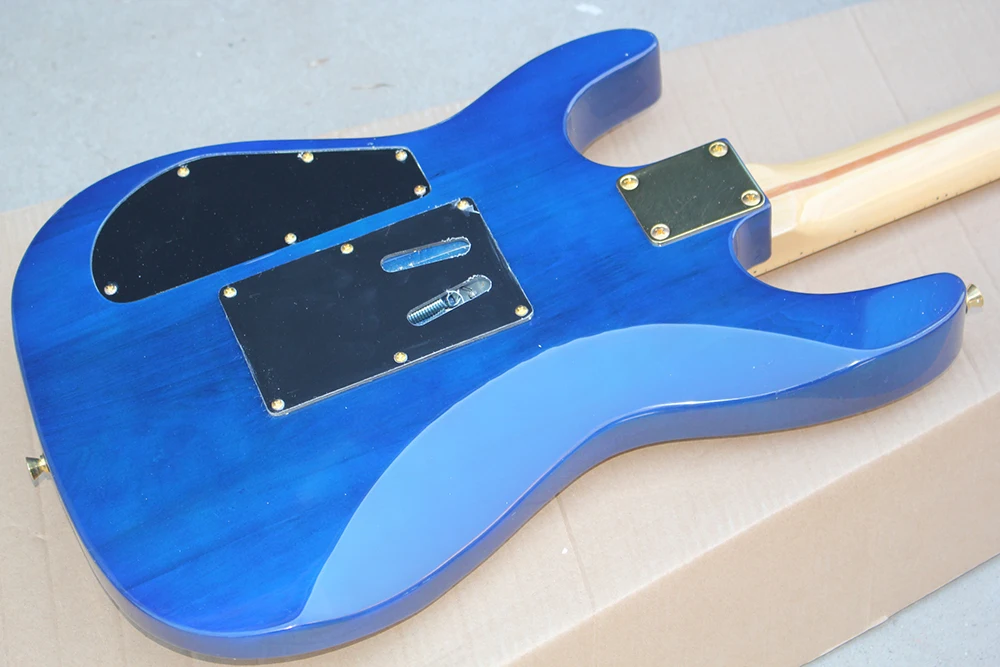 6 Strings Blue Electric Guitar with Maple Fretboard Customized Logo Available