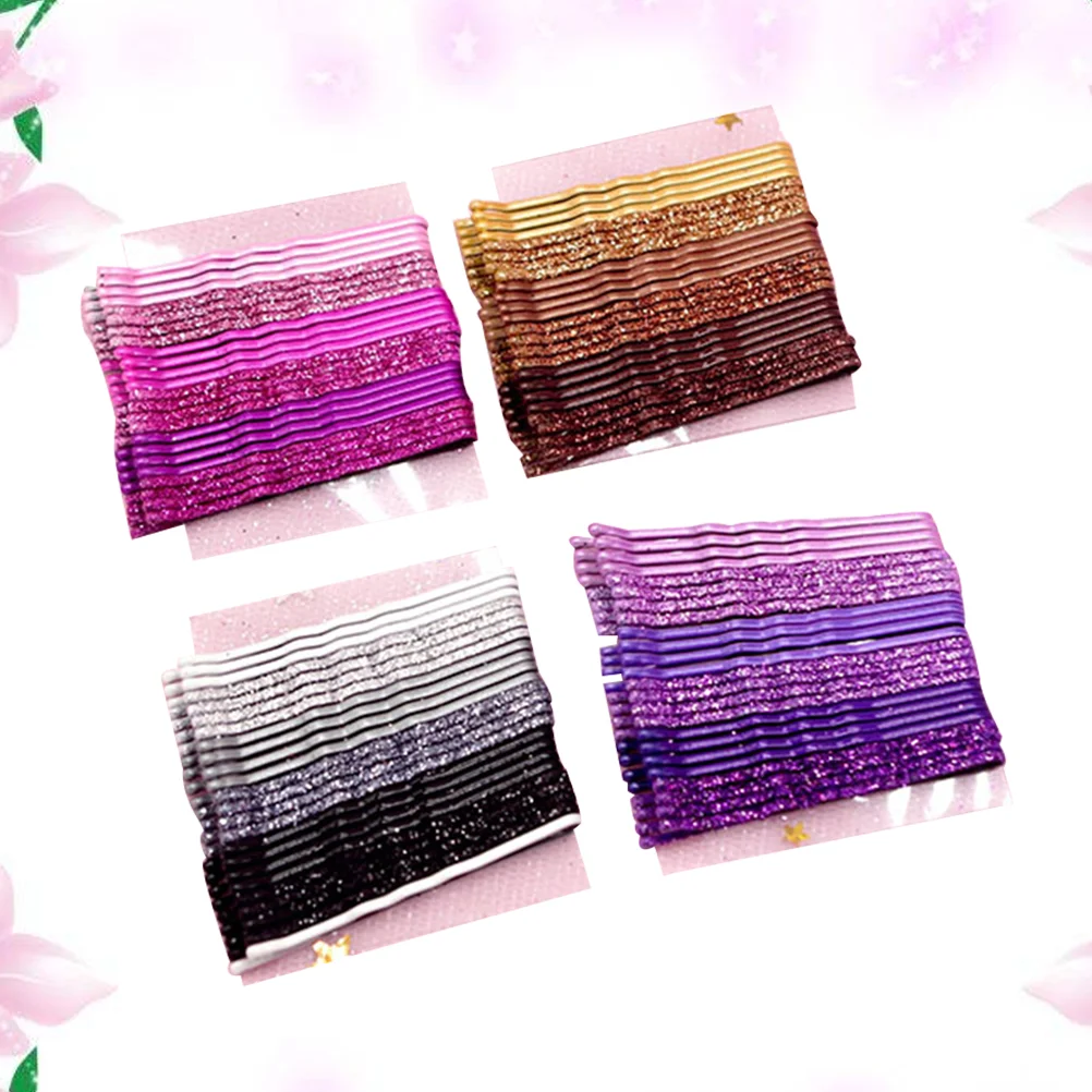 

Bobby Colorful Shiny Glitter Metallic Hairpins Gradient Stoving Varnish