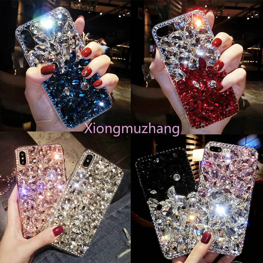 

Fashion Bling Crystal Rhinestone Diamond Soft Phone Case for VIVO Y31 Y20 Y20S Y20i Y21S Y11 Y12 Y15 Y17 Y21 Y11S Y12S Y53S V21