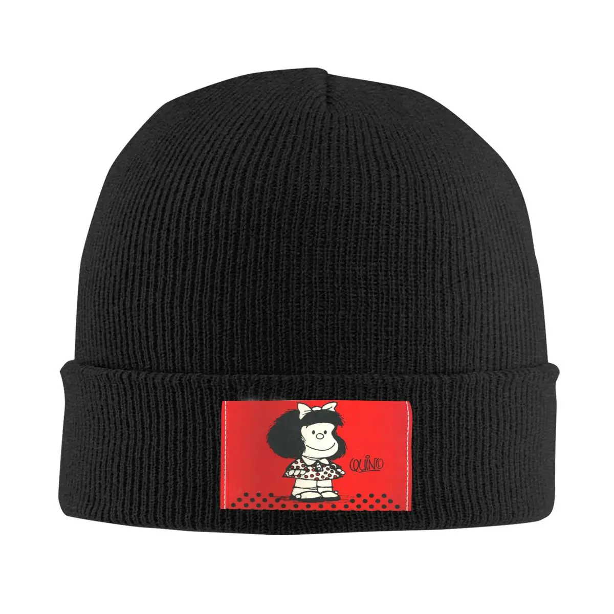 

Mafalda Beanie Cap Unisex Winter Warm Bonnet Homme Knitting Hats Cool Outdoor Ski Quino Comic Manga Skullies Beanies Hat