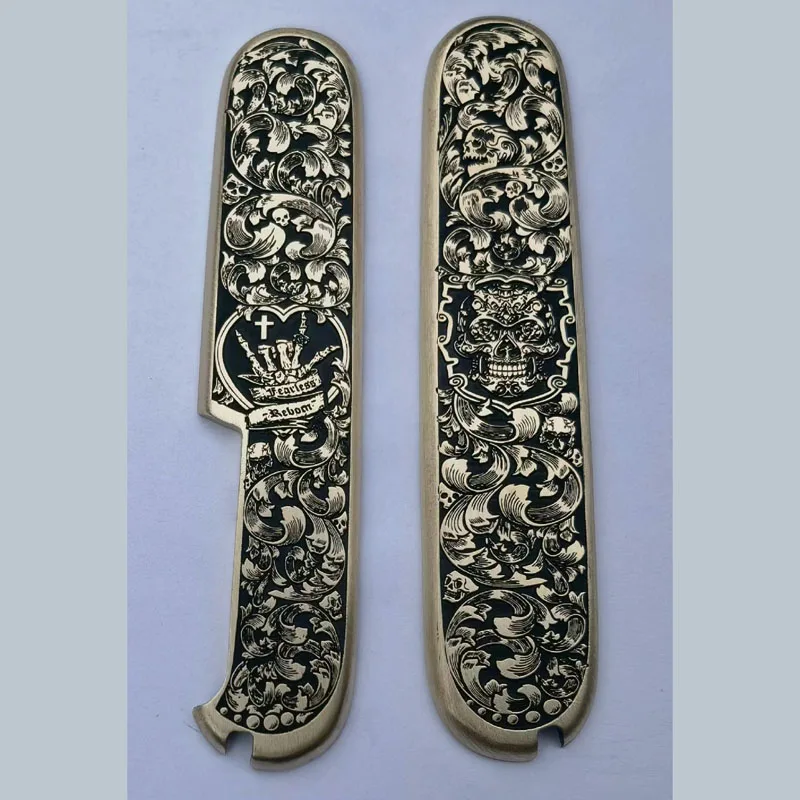 1 пара ручные весы из чистой латуни на заказ для швейцарского армейского ножа