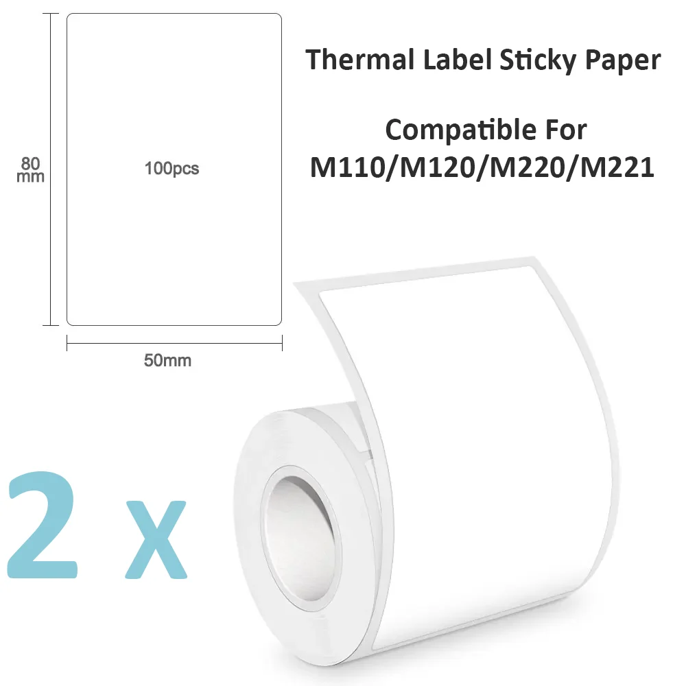 

Круглая термобумага Phomemo M110 50x80 мм