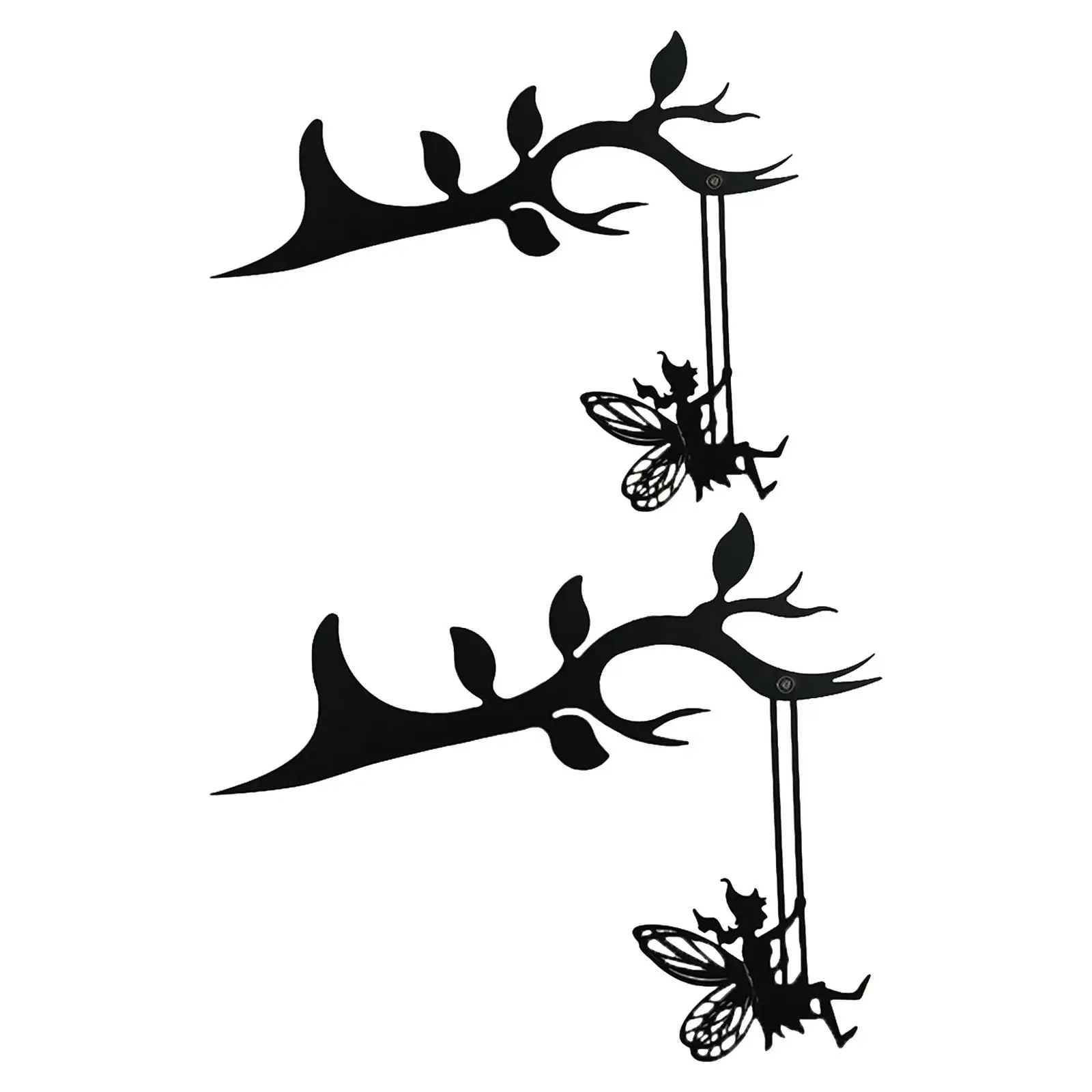 

Garden Fairy Silhouette Statue Tree Decoration Metal Art Crafts Outdoor Statues Tree Stakes Hanging for Lawn Fence Yard Home