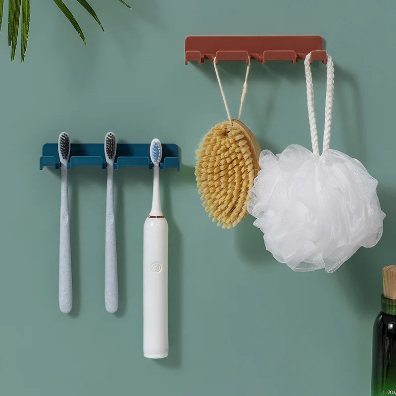 

Multicard Slot Toothbrush Rack Toothbrush Organizer Hanging Set Storage Wall-mounted Sundries Razor Holder Bathroom Accessories