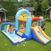 inflatable jump house kids bouncy castle with ball pit and slide combo party play park outdoor indoor exercise with air blower