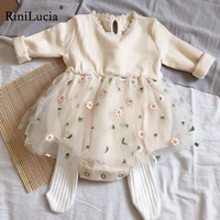 rinilucia lovely heart infant baby girl lace clothesromper jumpsuit bodysuit outfit summer wool long sleeve bodysuits