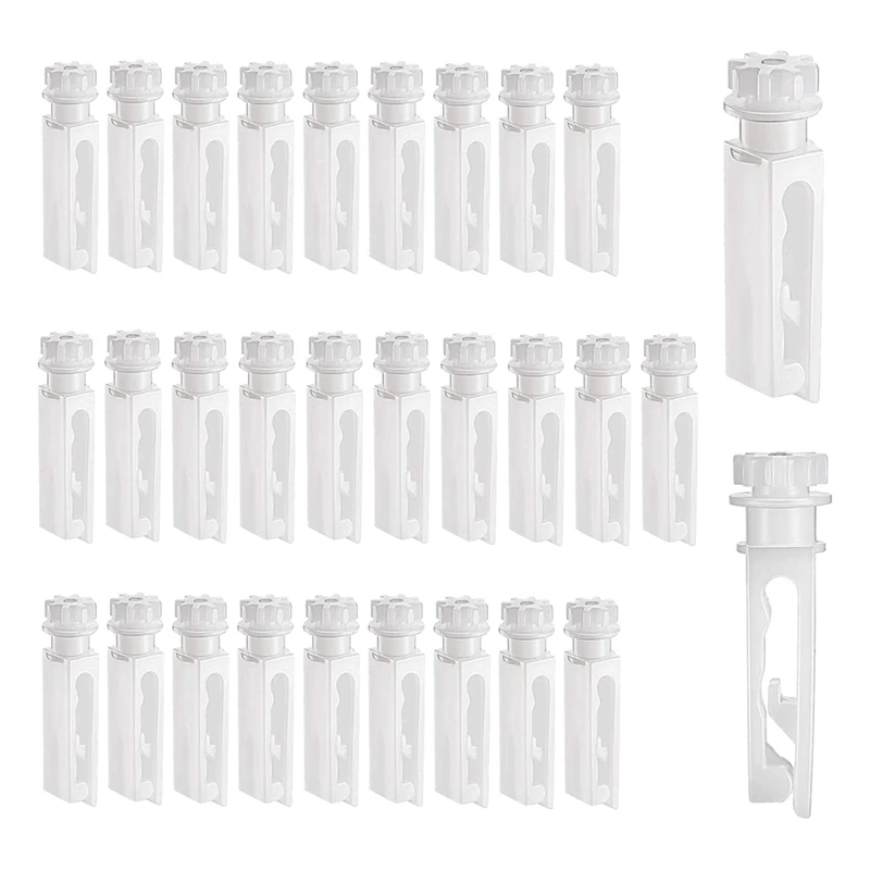 

30Pcs Vertical Blind Stem Replacement White Stems For Vertical Window Blind Vertical Blind Carrier Stem