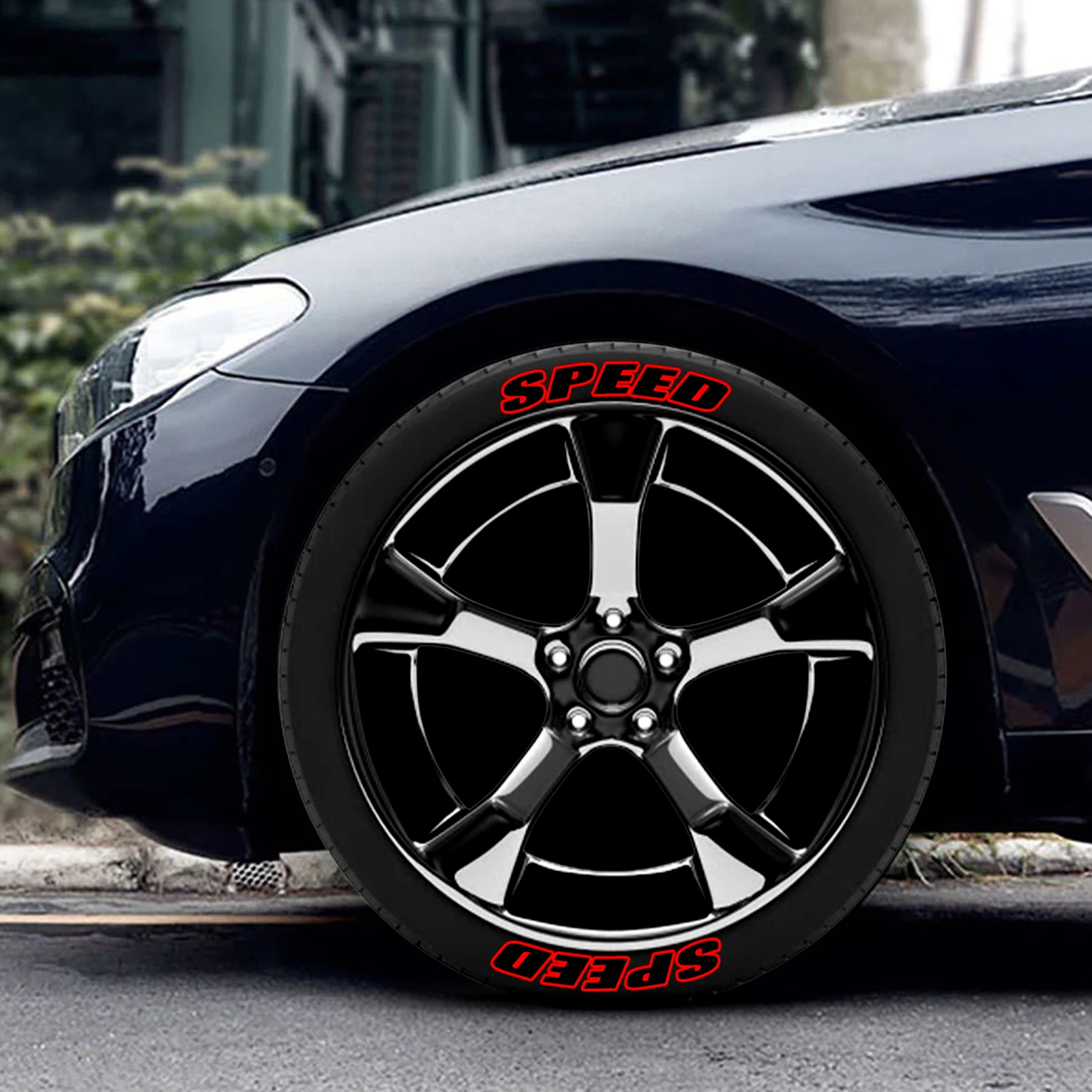 

Tire Decals 8 Pcs Car Wheel Lettering Decals 3D Car SPEED Decals Set Automotive Decals Letter Decals For Cars Motorcycle Tire