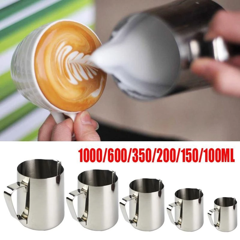

Stainless Steel Milk Frothing Pitcher Espresso Steam Coffee Barista Craft Latte Cappuccino Milk Cream Cup Frothing Jug Pitcher
