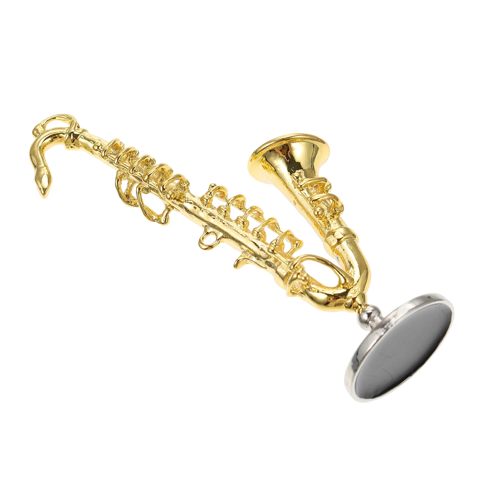 

Musical Instrument Saxophone Mini Model Toy Ornament Houseinstruments Simulated Trumpet Miniaturetoys Decordecorationcollection