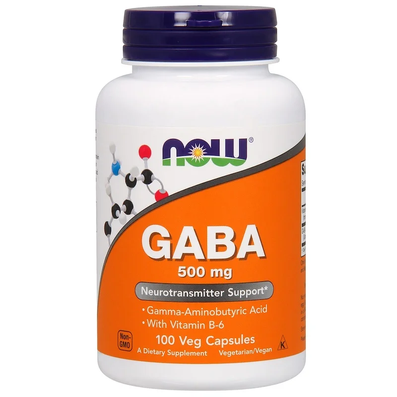 

GABA 500 mg Gamma Aminobutyric Acid With Vitamin B-6 100 100 Capsules Free shipping