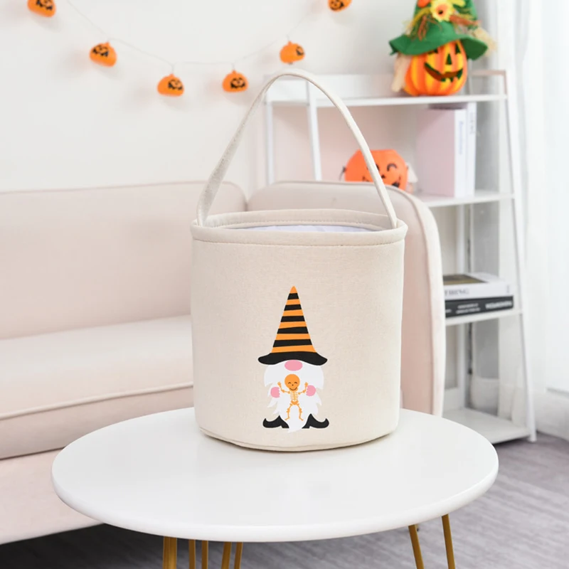 New Design Christmas Carrier Bag Portable Tote Bag Cute Pumpkin Bucket Halloween Party Decor Candy Bags