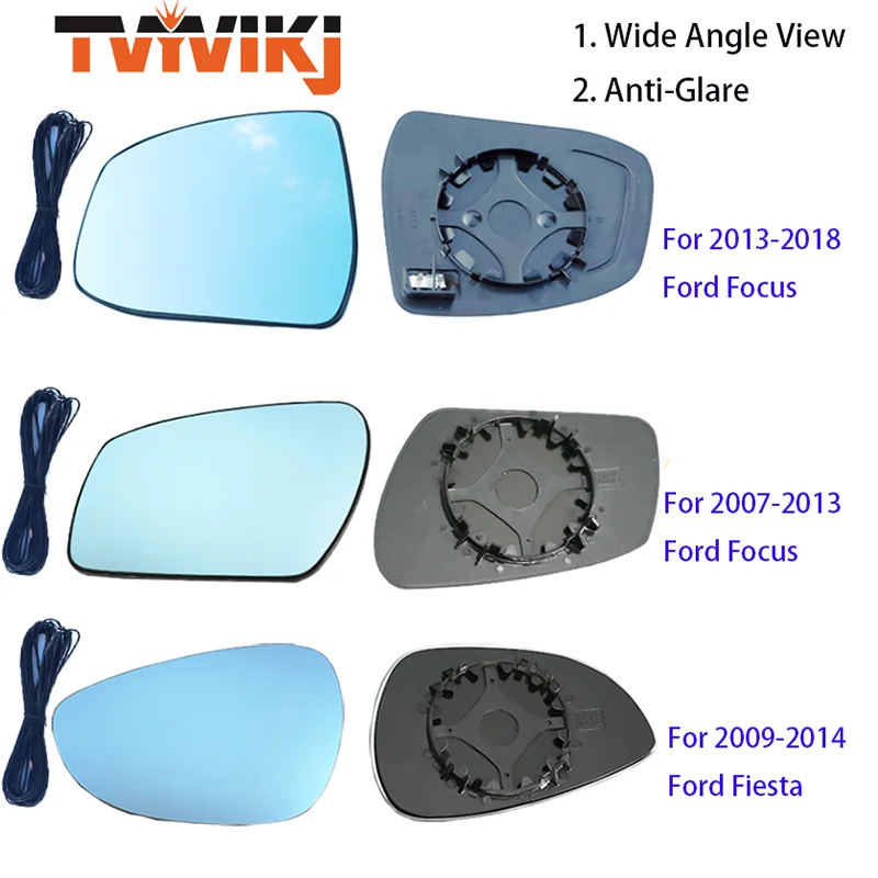 Боковое зеркало заднего вида TVYVIKJ синее стекло объектив для Ford Focus 2006-2018 Fiesta