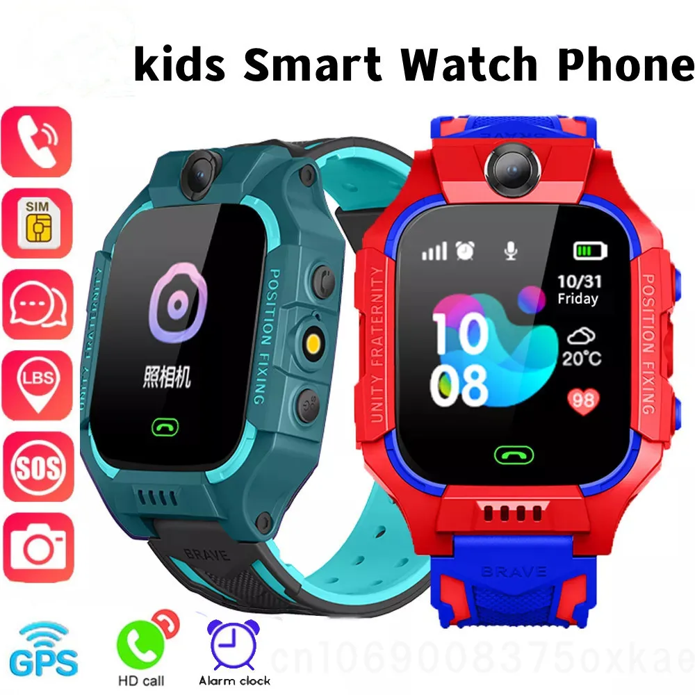 

Детские Смарт-часы Q19, Водонепроницаемые Детские Смарт-часы с функцией звонков, телефона, определение местоположения LBS, с функцией SOS, с подд...