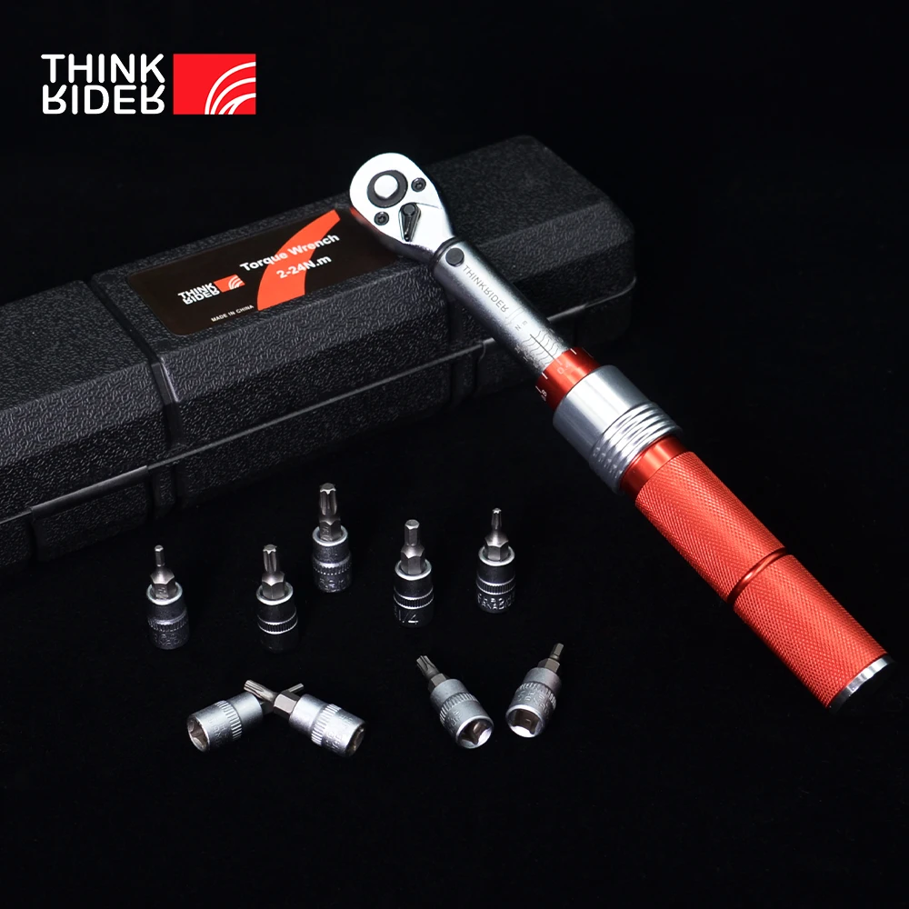 ThinkRider Professional TR-15S Bicycle Bike Torque Wrench Allen Key Tool Socket Spanner Set Kit Cycling Repair Tool Kits