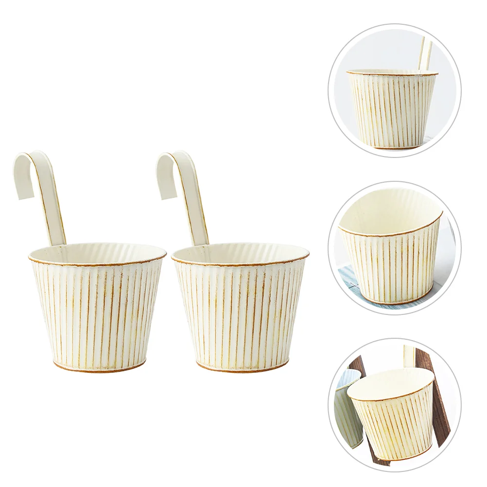 

2 Pcs Hanging Pot Holder Home Pendant Indoor Plant Plants Planter Window Decorations Wall Adornment Vertical Simple Flower Pots