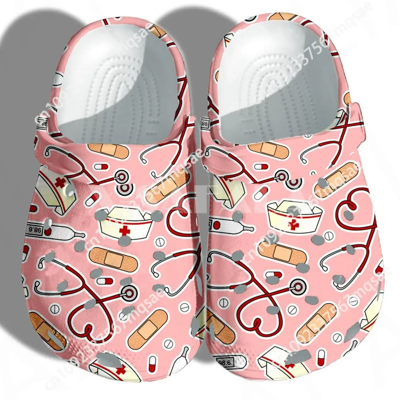 Тапки пляжные для сада и пляжа симпатичные с 3D принтом медсестры легкие классные