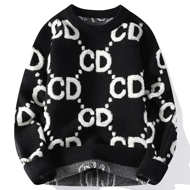 

Keep Warm Pull Homme 2023 New Winter Thick Korean Harajuku Cashmere Sweater Men Pullover High End Luxury Mens Christmas Sweaters