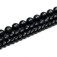 aaa genuine natural russia shungite stone round loose beads 6 8 10 mm pick size jewelry making bracelet necklace