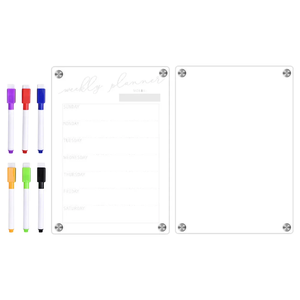 

Школьные принадлежности, доска-планировщик на холодильник, доска с календарем, бытовая Недельная Магнитная акриловая еженедельная