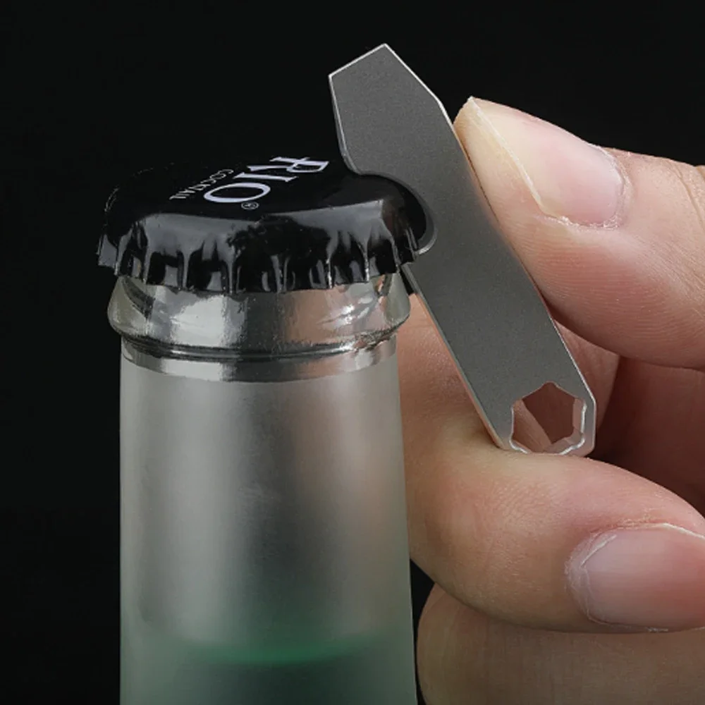 MF Mini TC4 титановый сплав лом открывалка для бутылок градуированная шкала